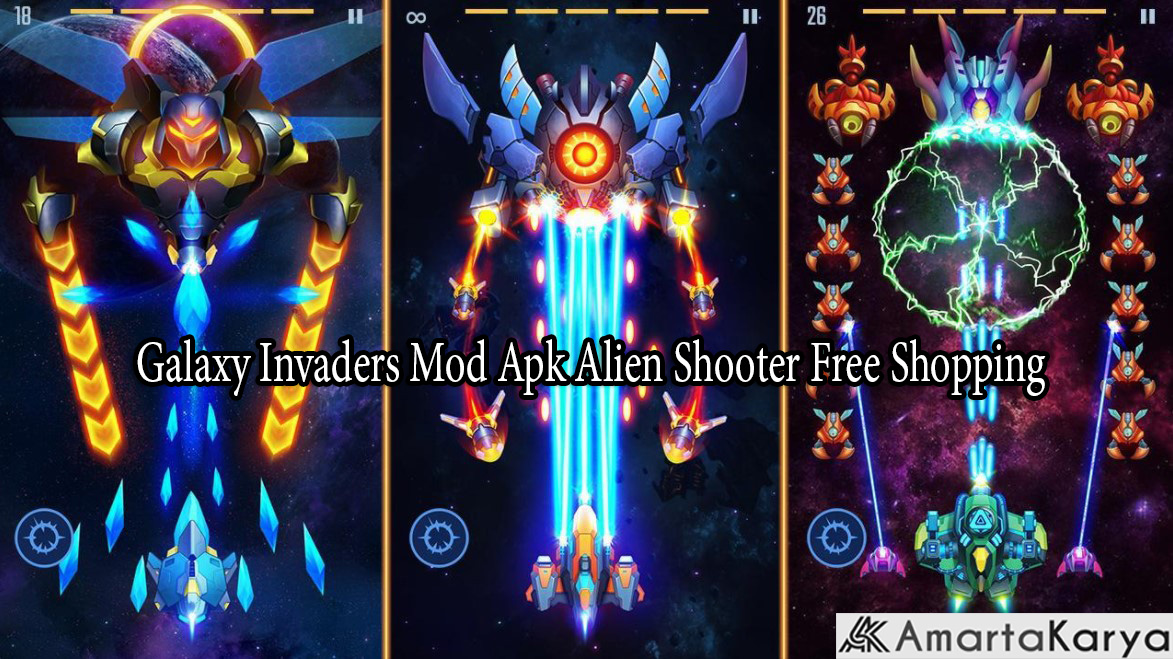 Galaxy Invaders Mod Apk Alien Shooter Free Shopping